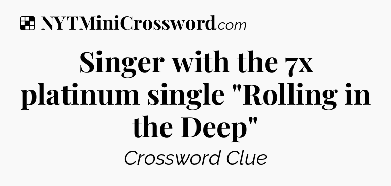 Solution: Singer with the 7x platinum single 
