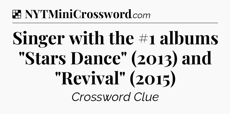 Solution: Singer with the #1 albums 