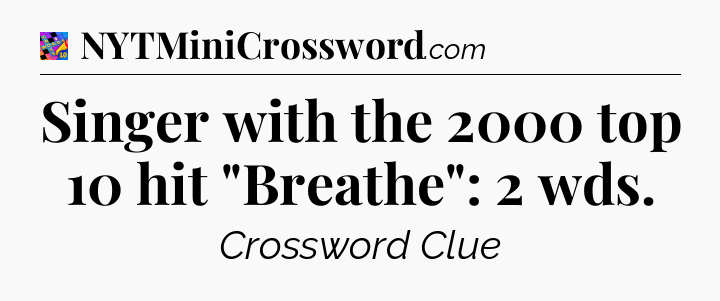 Singer with the 2000 top 10 hit 