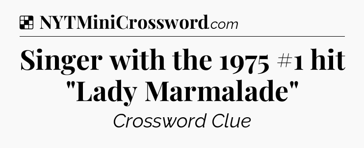 Solution: Singer with the 1975 #1 hit 
