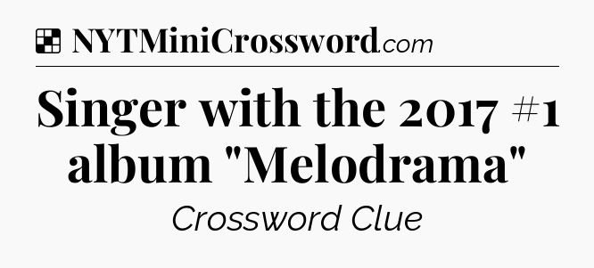 Solution: Singer with the 2017 #1 album 
