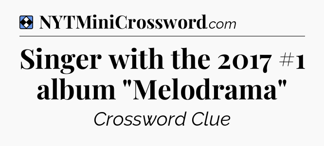 Solution: Singer with the 2017 #1 album 