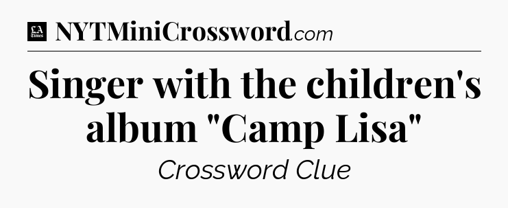 Singer with the children's album 