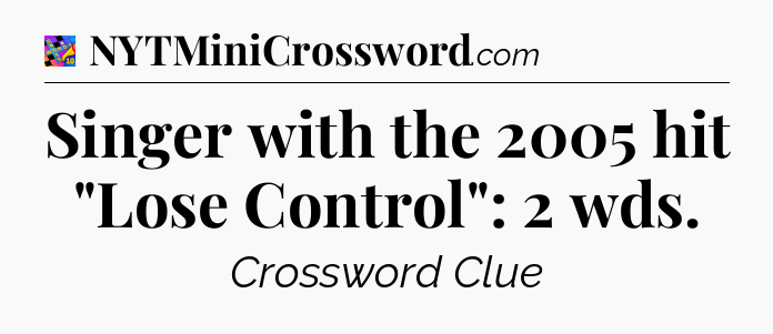 Singer with the 2005 hit 