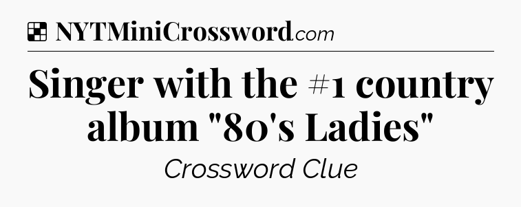 Solution: Singer with the #1 country album 