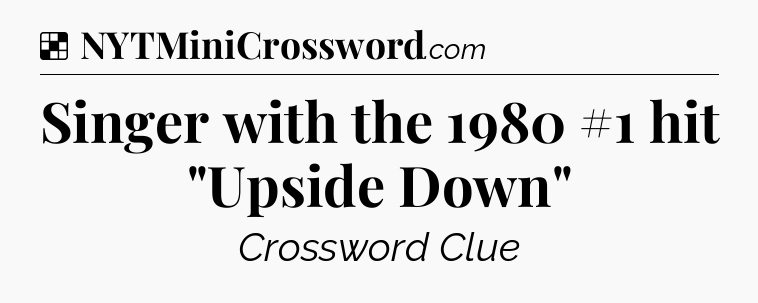 Solution: Singer with the 1980 #1 hit 