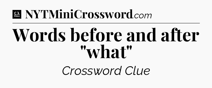 Words before and after 