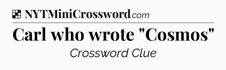 Solution: Carl who wrote 