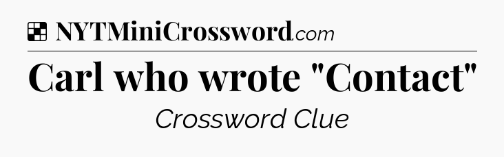 Solution: Carl who wrote 