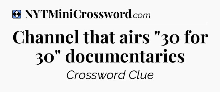 Solution: Channel that airs 
