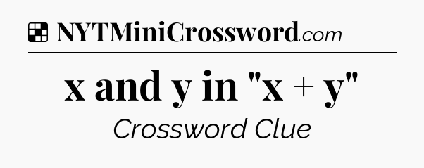 Solution: x and y in 