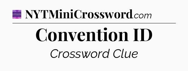 Convention ID - Thomas Joseph Crossword
