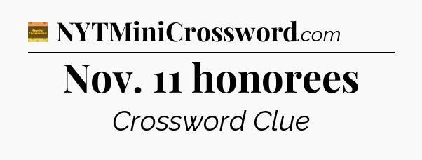 Nov. 11 honorees - Eugene Sheffer Crossword