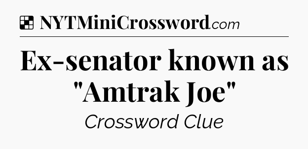 Solution: Ex-senator known as 