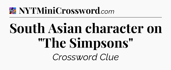 South Asian character on 