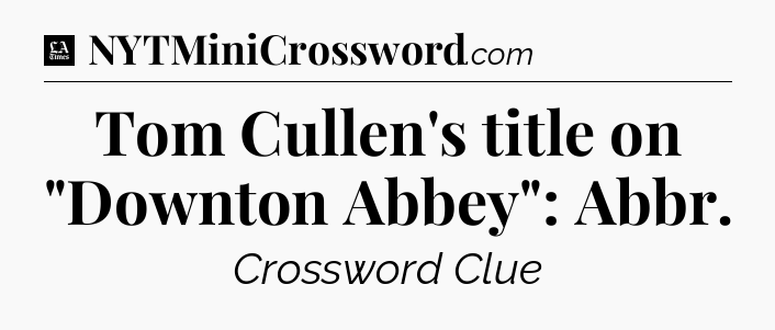 Tom Cullen's title on 