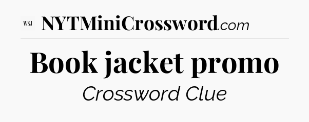 Book jacket promo - WSJ Crossword