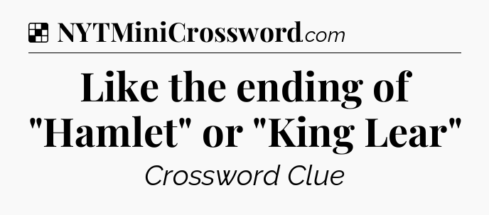 Solution: Like the ending of 