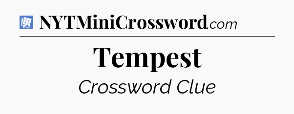 Tempest Puzzle Page Crossword Clue