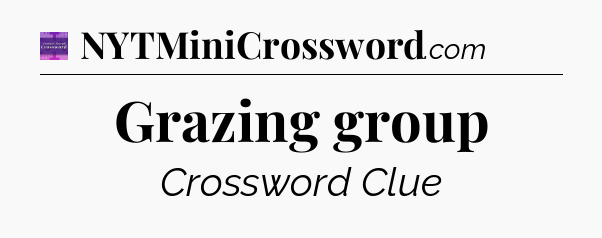 Grazing group - Thomas Joseph Crossword