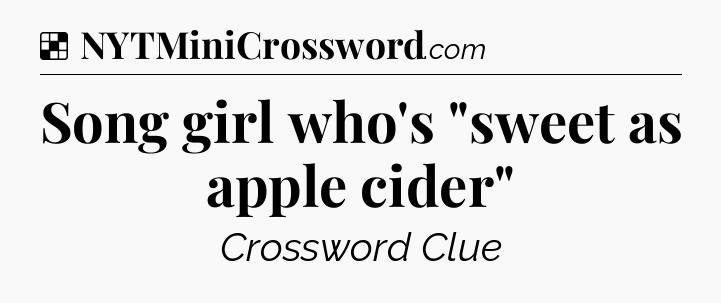 Solution: Song girl who's 