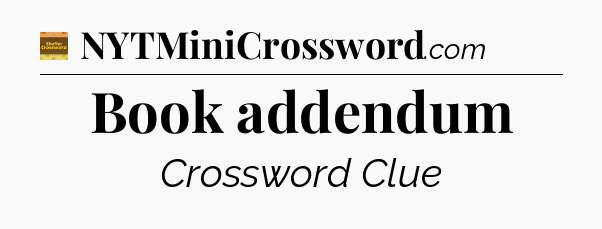 Book addendum - Eugene Sheffer Crossword