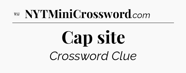 Cap site - WSJ Crossword