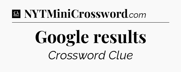 Google results - LA Times Crossword