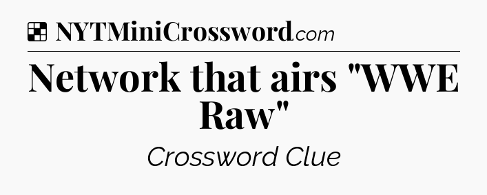 Solution: Network that airs 