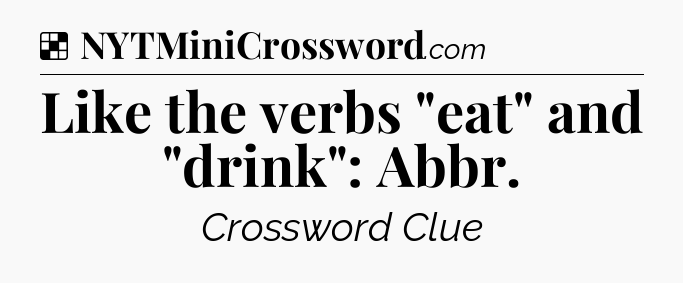 Solution: Like the verbs 