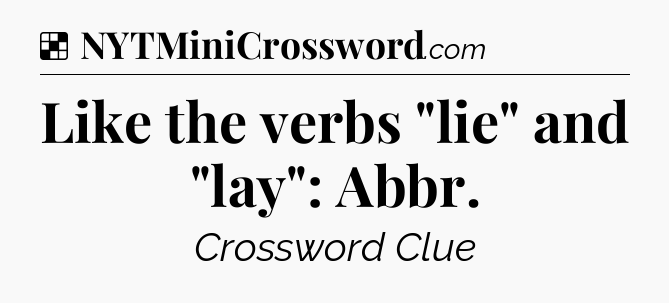 Solution: Like the verbs 