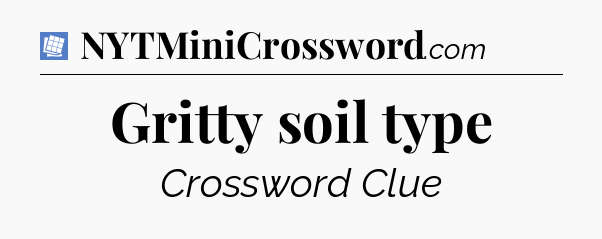 Gritty soil type Puzzle Page Crossword Clue