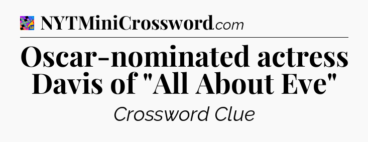 Oscar-nominated actress Davis of 