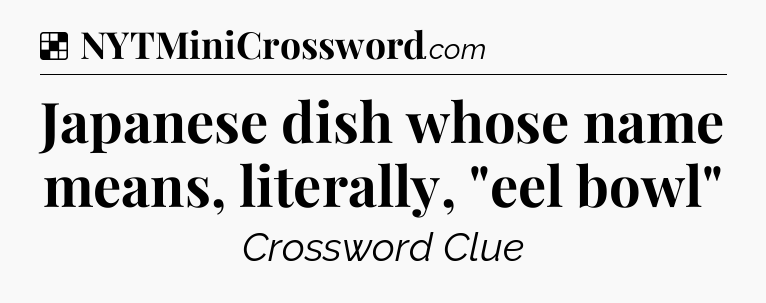 Solution: Japanese dish whose name means, literally, 
