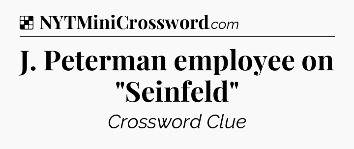Solution: J. Peterman employee on 
