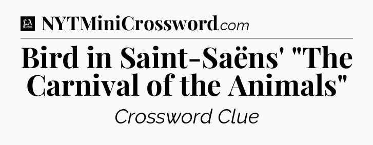 Bird in Saint-Saëns' 