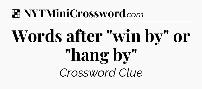 Solution: Words after 