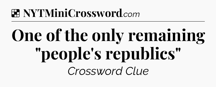 Solution: One of the only remaining 