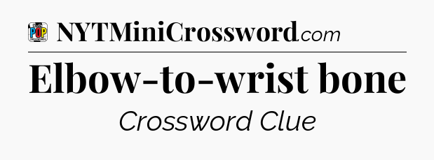 Elbow-to-wrist bone Crossword Clue