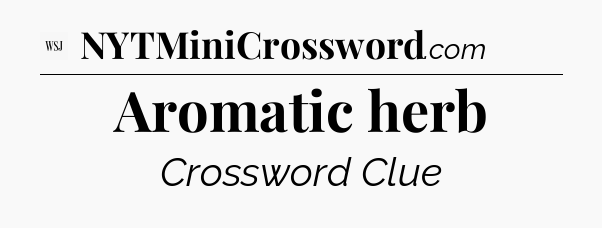 Aromatic herb - WSJ Crossword