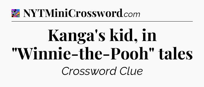 Kanga's kid, in 