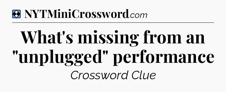 Solution: What's missing from an 