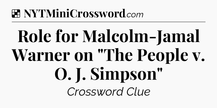 Solution: Role for Malcolm-Jamal Warner on 